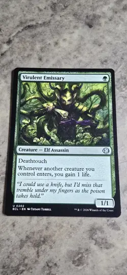 Virulent Emissary Lorwyn Eclipsed Regular Creature Elf Assassin Uncommon MTG NM - Image 1