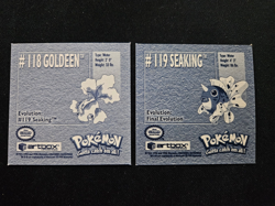 1999 Pokemon Artbox Stickers 118 Goldeen 119 Seaking Stickers Vintage NM - Image 2