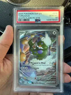 Tornadus White Flare Pokemon Center ETB Promo SVP EN 210 PSA 10 - Image 1