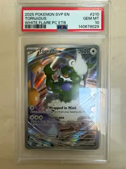 Tornadus White Flare Pokemon Center ETB Promo SVP EN 210 PSA 10 - Image 2