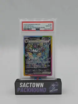 Pokemon Vaporeon ex Prismatic Evolutions Special Illustration Rare #149 PSA 10 - Image 1