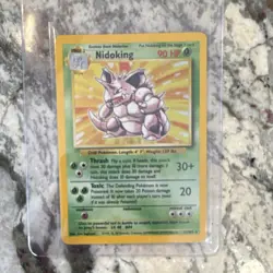 Pokemon TCG Nidoking Base Set 11/102 Holo 90 HP Wizards 1999 Holo Rare - Image 1
