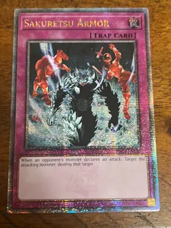 Yu-Gi-Oh! Sakuretsu Armor QUARTER CENTURY SECRET RARE - RA03-EN130, 1st Ed, NM - Image 1