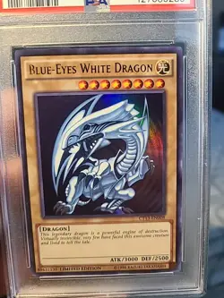 2016 Yu-Gi-Oh Blue Eyes White Dragon Mega Tins #EN008 Graded PSA 8 NM-MINT - Image 2