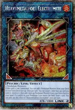 1x Heavymetalfoes Electrumite (Platinum NM Eng YuGiOh - Quarter Century Stampede - Image 1