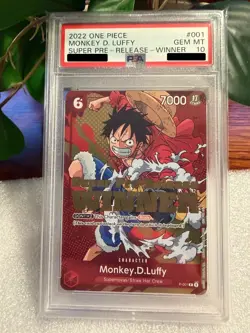 One Piece 2022 Super Pre-Release Winner | P-001 Monkey D. Luffy | PSA 10 - Image 1