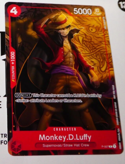 One Piece Card Game Carte Promo Monkey D Luffy P-007 English Mint - Image 1