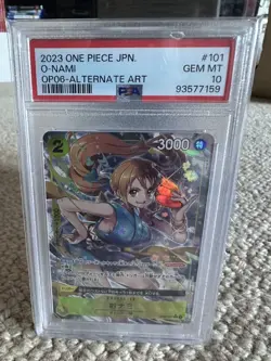 One Piece TCG OP06-101 Nami Alt Art Japan PSA 10 - Image 1