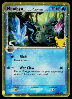 Pokemon Card - Mimikyu Sword & Shield Promo SWSH136 Holo - Image 1