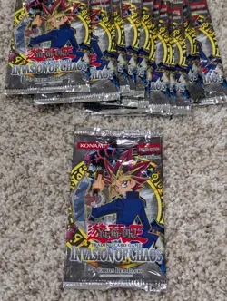 EMPTY Yugioh Invasion of Chaos 1st Edition Pack Wrapper (No Cards!) - Image 4
