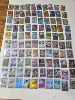 Pokemon Lot Of 100 Cards-Full Arts, Ex’s, Sir’s, Pokeballs, Holos, & More - Image 1