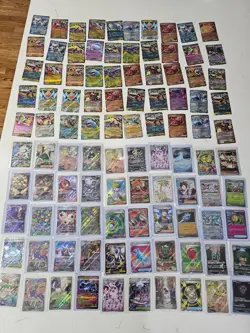 Pokemon Lot Of 100 Cards-Full Arts, Ex’s, Sir’s, Pokeballs, Holos, & More - Image 1