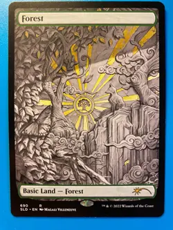 MTG 1x FULL ART Forest # 690 Secret Lair Drop Magic the Gathering Card x1 NM - Image 1