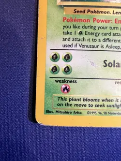 Pokemon TCG Venusaur Base Set Holo Unlimited Rare Card 15/102 1999 WOTC DMG - Image 5