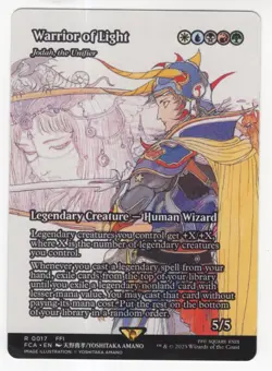 MTG Final Fantasy Through The Ages Rare #0017 Warrior Of Light - Image 1