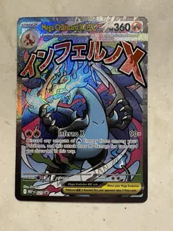 2025 Pokemon EN Mega Charizard X EX 023 Mega Evolution Promo Holo NM - Image 1