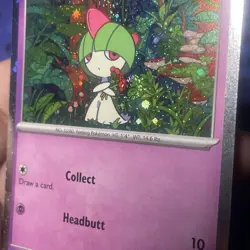 Pokemon Ralts 058/132 Cosmo Holo with SWIRL Mega Evolution Near Mint - Image 4