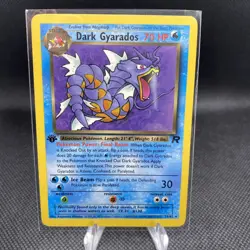 Pokemon Dark Gyarados (25) Rare 1st Edition Team Rocket 25/82 NM - Image 1