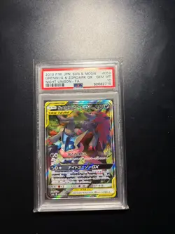 2019 Pokemon Greninja & Zoroark GX Night Unison #059 PSA 10 - Image 1