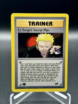 Pokemon TCG Lt. Surge's Secret Plan Gym Challenge 107/132 1st Edition Light Play - Image 1
