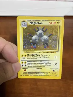Pokemon TCG Magneton Base Set 9/102 Holo Unlimited Holo Rare - Image 1