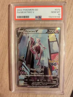 2022 Pokemon Go Mewtwo V Full Art 072/078 PSA 10 - Image 1