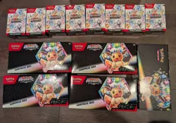 Lot Of Pokemon Prismatic Evolutions Empty Boxes (8 Booster Bundles And 5... - Image 1