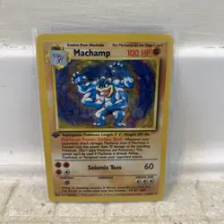 Pokemon TCG Machamp Holo Rare 1st Edition Base Set 8/102 - Image 2