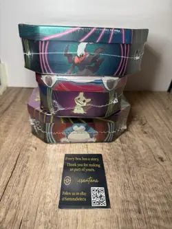 Pokemon Knock Out Snorlax, Mimikyu, Darkrai, Collector's Tin Factory Sealed Rare - Image 3
