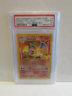 PSA 10 Pokemon 2021 Celebrations Charizard Holo Classic Coll Base Set # 4 - Image 1