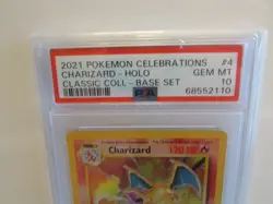PSA 10 Pokemon 2021 Celebrations Charizard Holo Classic Coll Base Set # 4 - Image 2