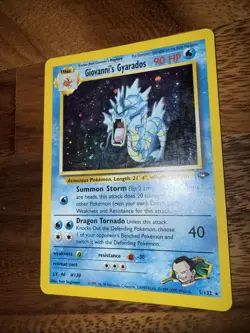 Pokemon TCG Giovanni's Gyarados Holo Swirl 5/132 Gym Challenge - Image 2