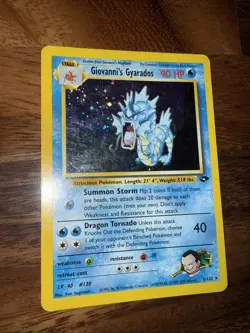 Pokemon TCG Giovanni's Gyarados Holo Swirl 5/132 Gym Challenge - Image 3