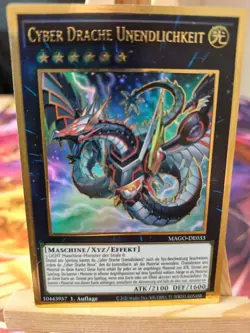 Cyber Drache Unendlichkeit MAGO-DE033 Gold Rare Deutsch NM YUGIOH - Image 1