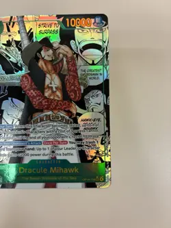 Mihawk OP14-119 SEC Manga Alt Art The Azure Sea's Seven ONE PIECE Card ENGLISH - Image 3