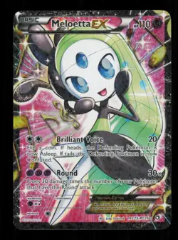 Pokemon Card Meloetta EX RC25/RC25 Legendary Treasures XY Full Art EX 2013 - Image 1