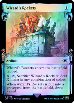 MTG FOIL Wizard's Rockets Showcase Silver Foil - The Lord of the Rings #703 - Image 1