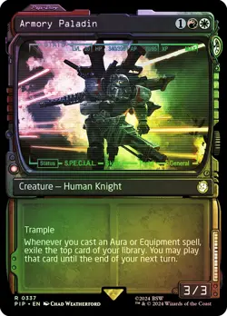 MTG FOIL Armory Paladin Showcase - Fallout Commander #337 - Image 1
