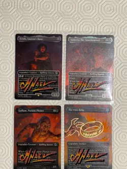 Lord of The Rings MTG signed and The One Ring Sketched ALTERED Foil MARTA NAEL - Image 1