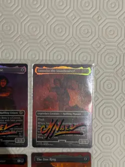 Lord of The Rings MTG signed and The One Ring Sketched ALTERED Foil MARTA NAEL - Image 3