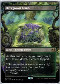 Overgrown Tomb Borderless #350 Rare - MTG Lorwyn Eclipsed ECL PACK FRESH - Image 1