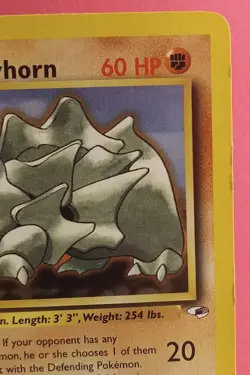 Pokemon TCG Brock's Rhyhorn 22/132 Gym Heroes Unlimited Regular Non-Holo Rare LP - Image 5