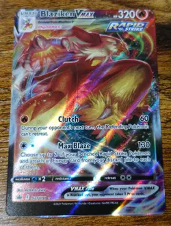 Blaziken VMAX 021/198 Misalignment Error Miscut Misprint Pokemon Card NM % - Image 1