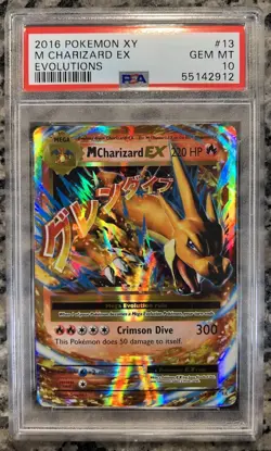 2016 Pokemon M Charizard EX XY Evolutions Holo Ultra Rare #13 PSA 10 - Image 1