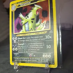 READ!! Tyranitar 12/75 Holo Pokemon 2001 Neo Discovery HP-DMG - Image 2