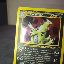 READ!! Tyranitar 12/75 Holo Pokemon 2001 Neo Discovery HP-DMG - Image 4