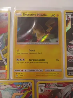 Pokemon 5 Card Lot Pokemon Braixen Thievul Oranguru Houndoom Detective Pikachu - Image 5