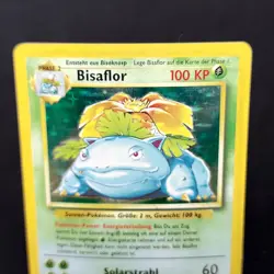 Venusaur Bisaflor 15/102 German Base Set Holo Rare WOTC 1999 Pokemon Card MP - Image 3