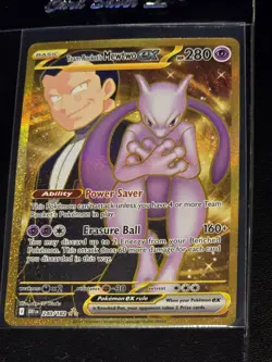 Pokemon Team Rockets Mewtwo EX Special Illustration Destined Rivals 240/182 - Image 1