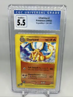 Charizard Non Holo 39/165 2002 Expedition CGC 5.5 Pokemon - Image 1